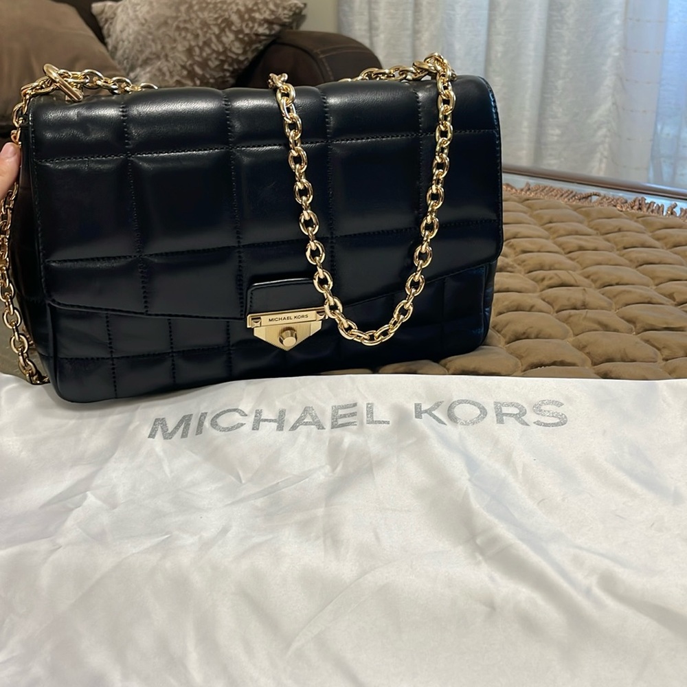 Coach Tan and Brown Signature Crossbody Bag